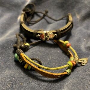 Colorful Beaded Skull Bracelets